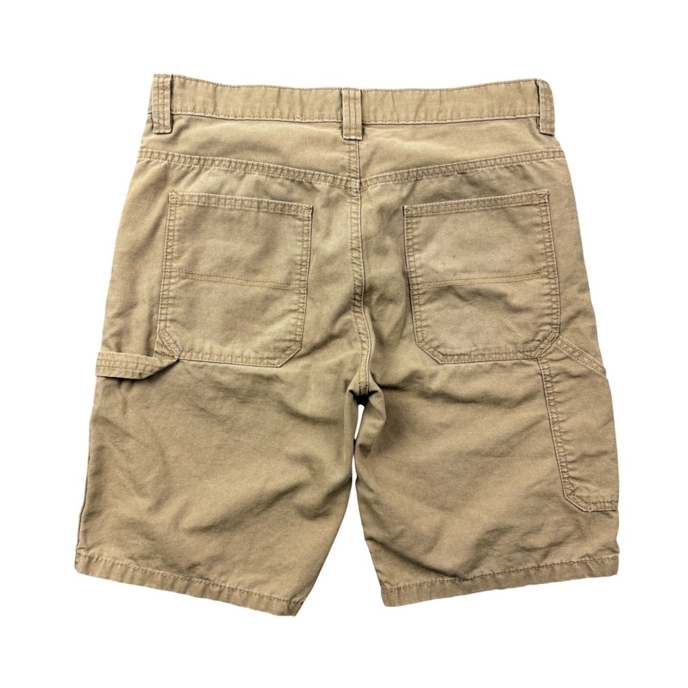 Blue Mountain Mens 32 (34) Carpenter Shorts Tan Cotton Canvas Utility Workwear